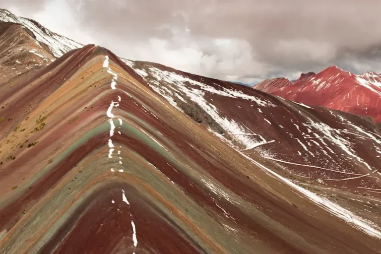 rainbow mountain in october
