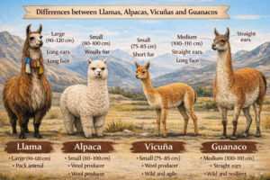 Differents of camelids
