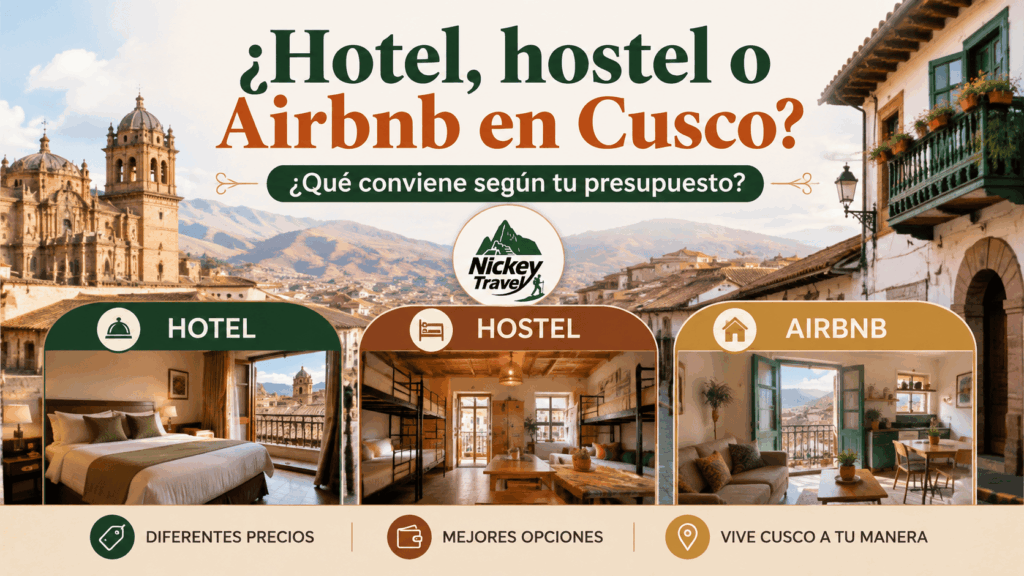 Hotel, hostel o Airbnb en Cusco