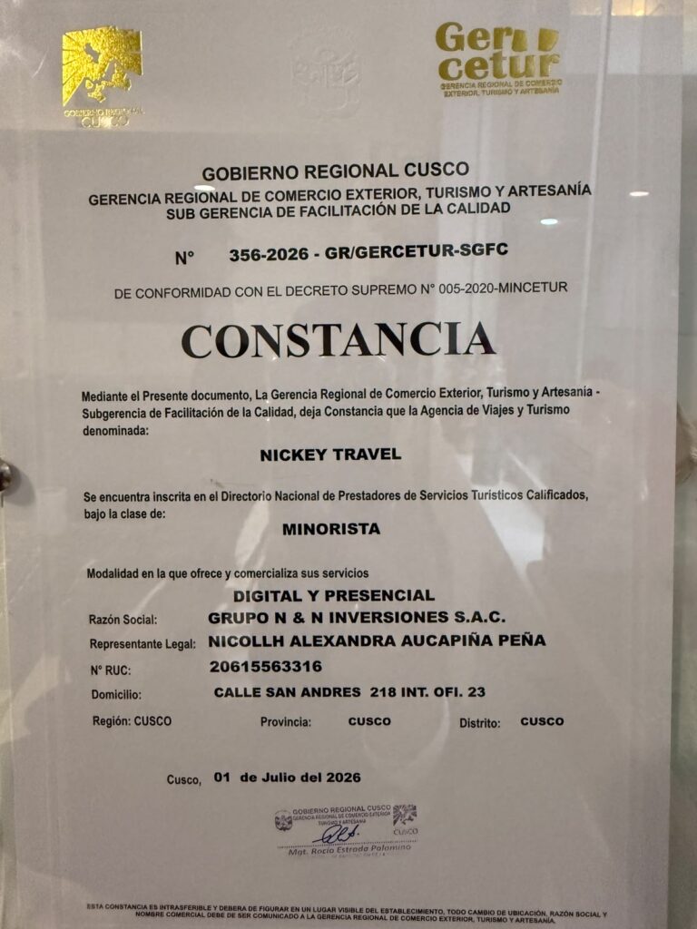 Constancia GERCETUR