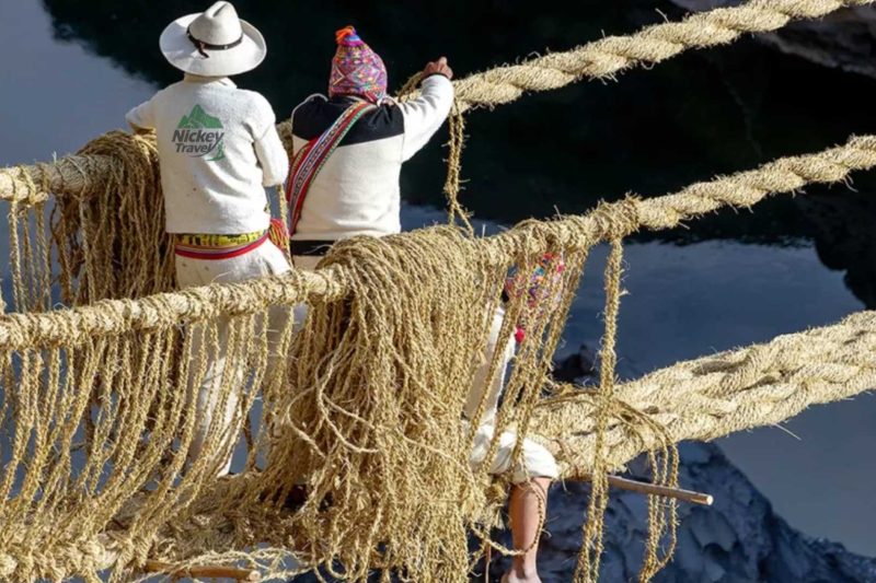 Qeswachaka construccion puente